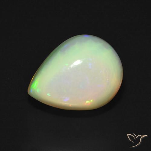 Opale Multicolore naturale da 4.81 ct, Forma a pera, Traslucido