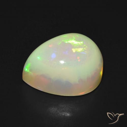 Opale Multicolore naturale da 4.81 ct, Forma a pera, Traslucido