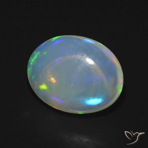 Opale Multicolore naturale da 4.45 ct, Ovale, Trasparente
