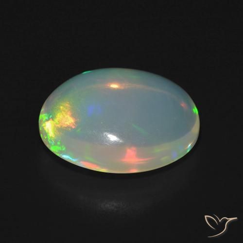 Opale Multicolore naturale da 4.45 ct, Ovale, Trasparente
