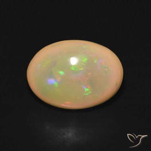 2.58ct Naturale Multicolore Opale, Ovale, Traslucido