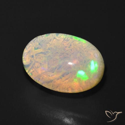 Opale Multicolore naturale da 3.37 ct, Ovale, Traslucido