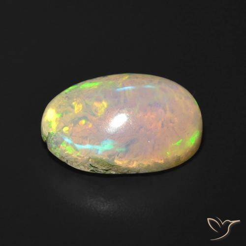 Opale Multicolore naturale da 3.37 ct, Ovale, Traslucido