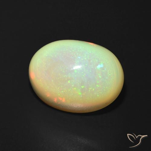 Opale Multicolore naturale da 5.11 ct, Ovale, Traslucido