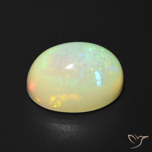 Opale Multicolore naturale da 5.11 ct, Ovale, Traslucido