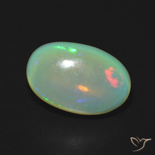 Opale Multicolore naturale da 2.95 ct, Ovale, Trasparente