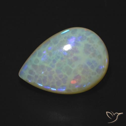 6.18ct Naturale Multicolore Opale, Forma a pera, Trasparente