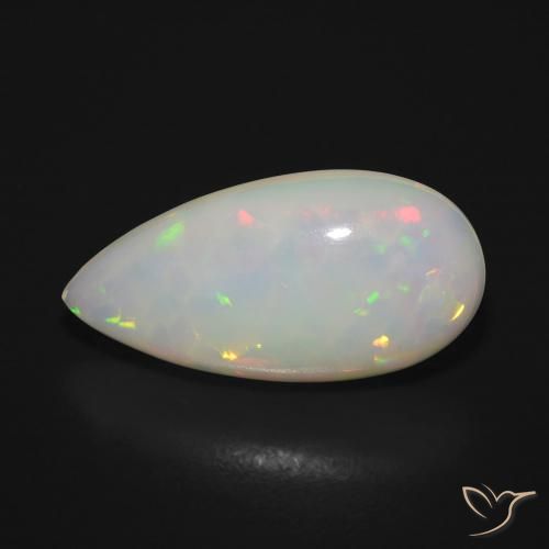 Opale Multicolore naturale da 5.68 ct, Forma a pera, Traslucido