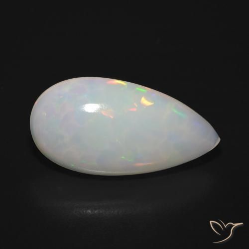 Opale Multicolore naturale da 5.68 ct, Forma a pera, Traslucido