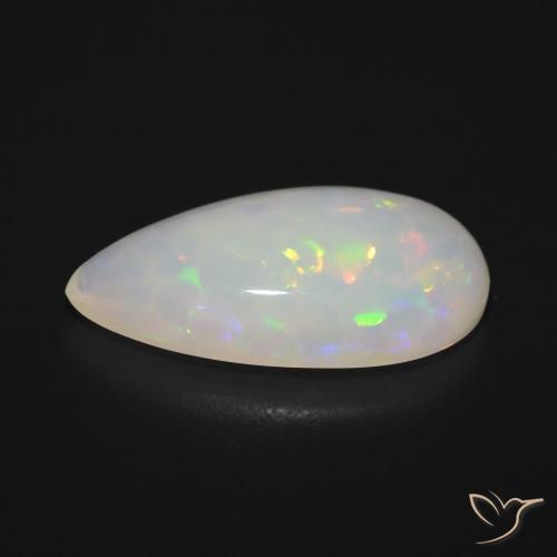 Opale Multicolore naturale da 5.68 ct, Forma a pera, Traslucido