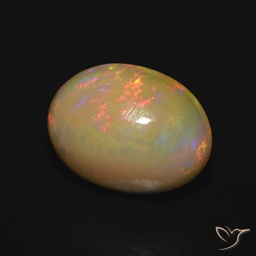 Opale Multicolore naturale da 3.96 ct, Ovale, Traslucido