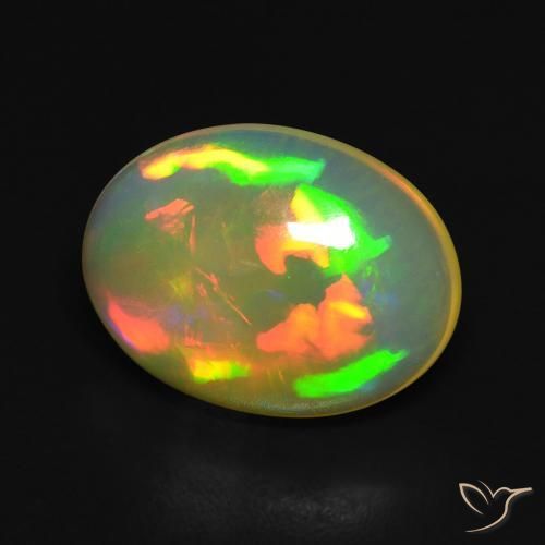 Opale Multicolore naturale da 3.07 ct, Ovale, Trasparente