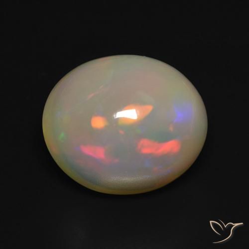 4.97ct Naturale Multicolore Opale, Ovale, Traslucido