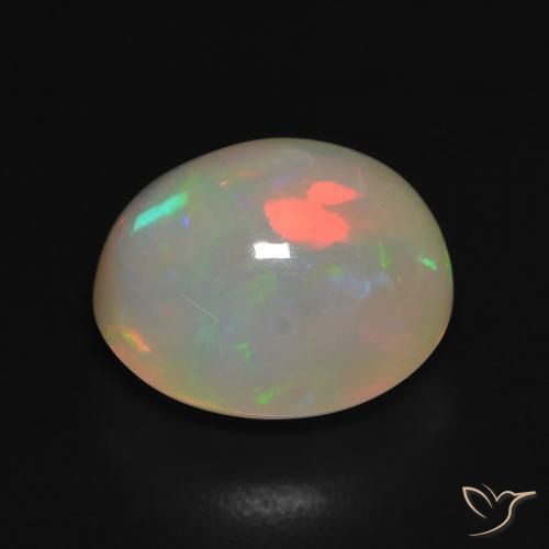 Opale Multicolore naturale da 4.97 ct, Ovale, Traslucido