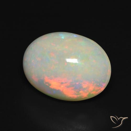 5.15ct Naturale Multicolore Opale, Ovale, Traslucido