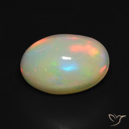 3.67ct Naturale Multicolore Opale, Ovale, Trasparente