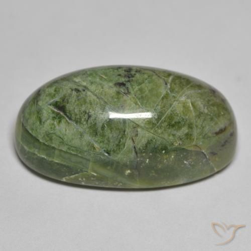 Opale Verde terroso naturale da 22.64 ct, Ovale, Opaco