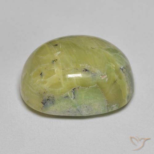 Opale Verde giallastro naturale da 16.50 ct, Ovale, Opaco