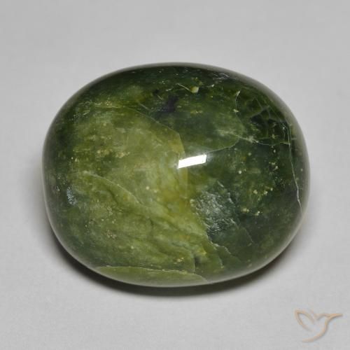 14.20ct Naturale Verde terroso Opale, Ovale, Opaco