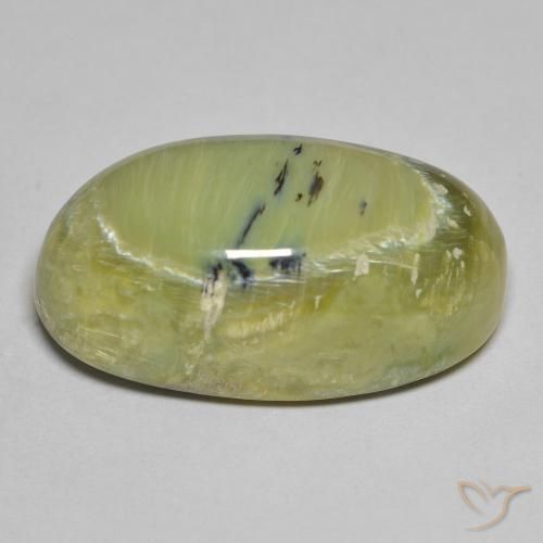 Opale Verde giallastro naturale da 18.73 ct, Ovale, Opaco