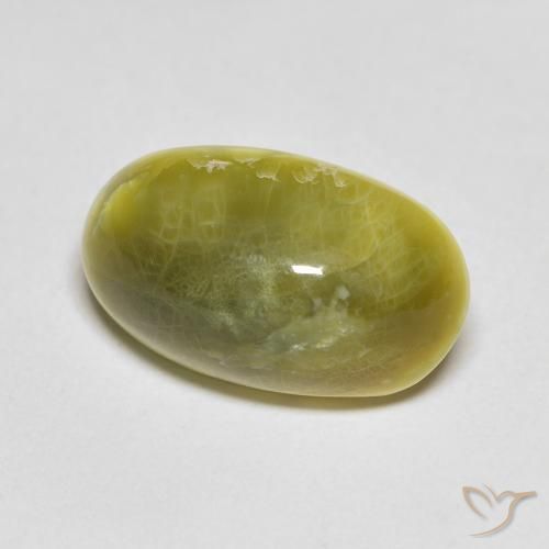 Opale Verde giallastro naturale da 5.28 ct, Ovale, Opaco