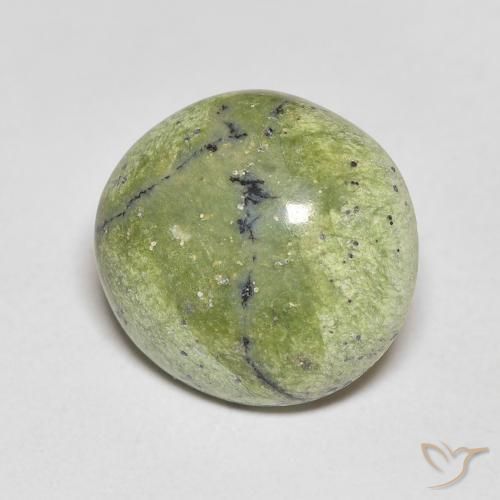 Opale Verde giallastro naturale da 4.64 ct, Ovale, Opaco