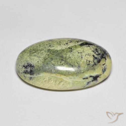 Opale Verde giallastro naturale da 22.52 ct, Ovale, Opaco