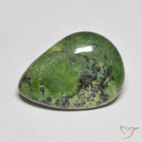 8.62ct Naturale Verde medio Opale, Forma a pera, Opaco
