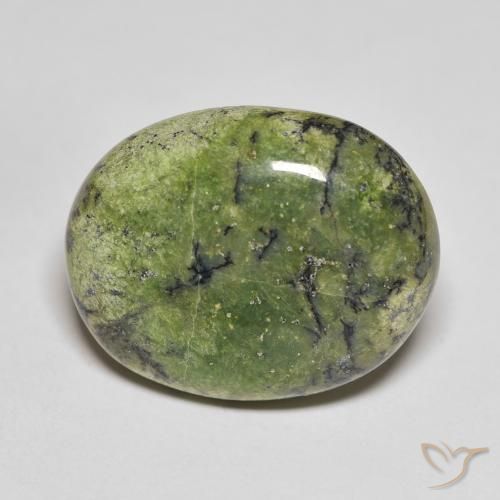 18.09ct Naturale Verde giallastro Opale, Ovale, Opaco