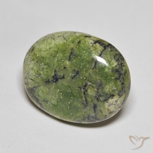 Opale Verde giallastro naturale da 18.09 ct, Ovale, Opaco