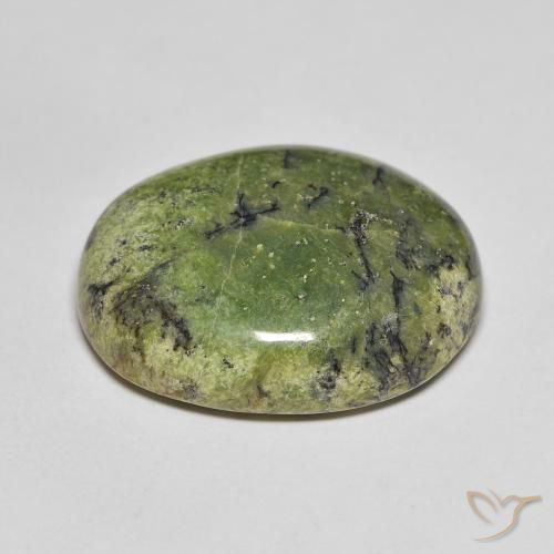 Opale Verde giallastro naturale da 18.09 ct, Ovale, Opaco