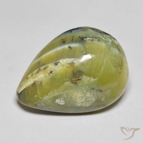 15.41ct Naturale Verde medio Opale, Forma a pera, Opaco