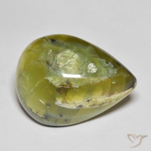 Opale Verde medio naturale da 15.41 ct, Forma a pera, Opaco