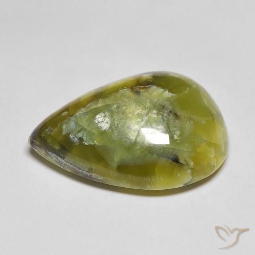 Opale Verde medio naturale da 15.41 ct, Forma a pera, Opaco