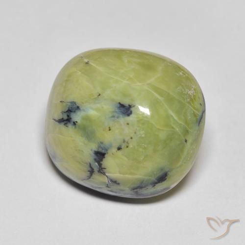 Opale Verde giallastro naturale da 14.28 ct, Ovale, Opaco