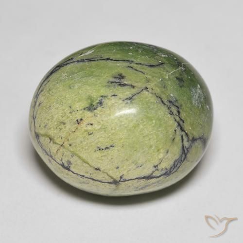 18.90ct Naturale Verde medio Opale, Ovale, Opaco