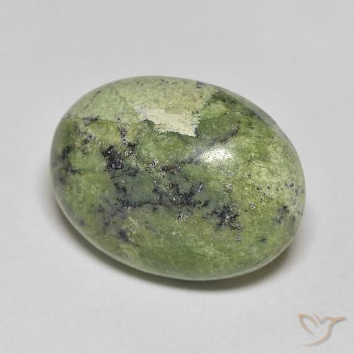 Opale Verde giallastro naturale da 10.14 ct, Ovale, Opaco