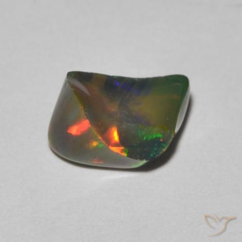 1.05ct Naturale Multicolore Opale, Taglio a fantasia, Traslucido