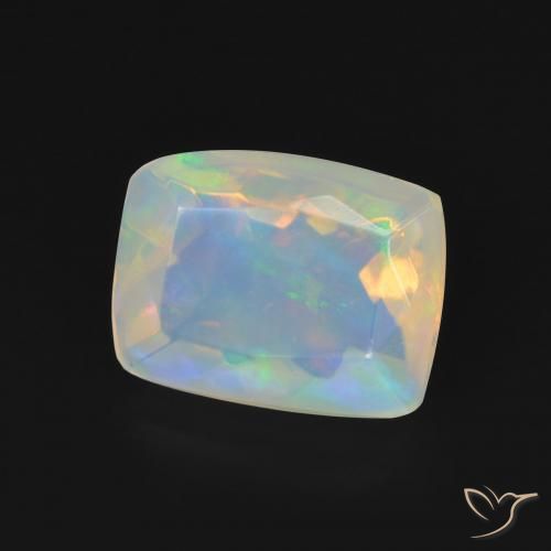 Opale Multicolore naturale da 1.54 ct, Cuscino, Trasparente
