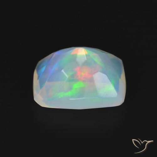 Opale Multicolore naturale da 1.54 ct, Cuscino, Trasparente