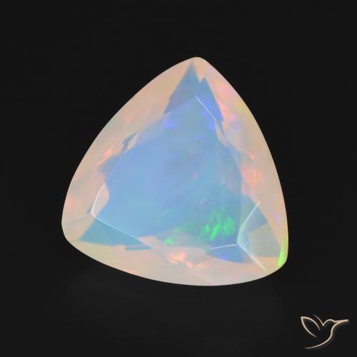 Opale Multicolore naturale da 2.98 ct, Taglio trillion, Trasparente