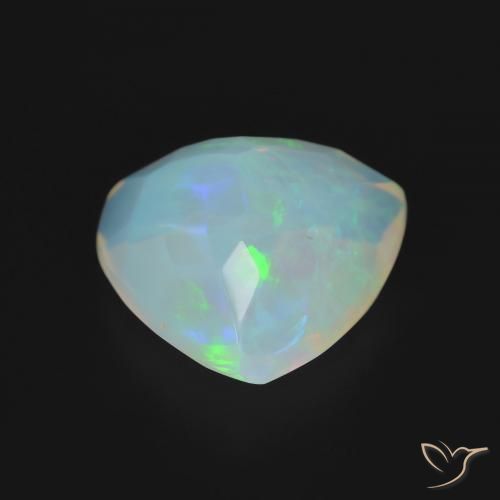 Opale Multicolore naturale da 2.98 ct, Taglio trillion, Trasparente