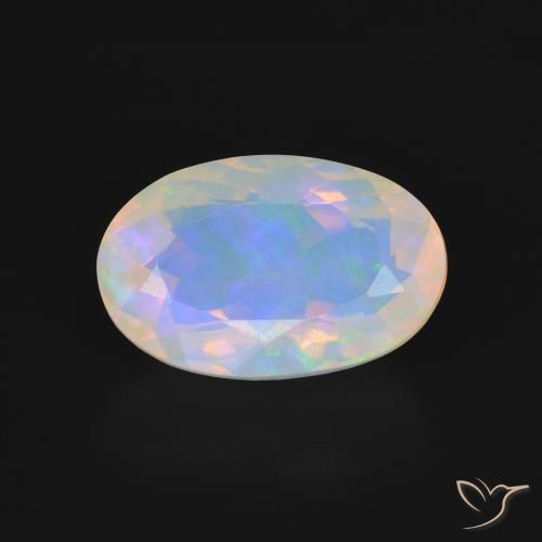 3.34ct Naturale Multicolore Opale, Ovale, Trasparente