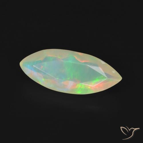 Opale Multicolore naturale da 1.02 ct, Taglio marquise, Trasparente