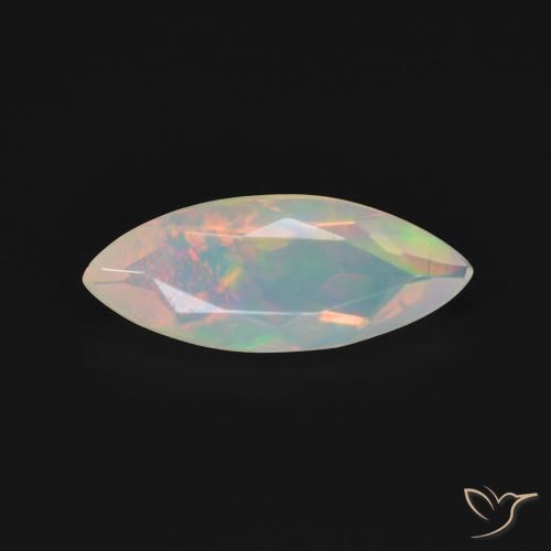 1.09ct Naturale Multicolore Opale, Taglio marquise, Trasparente