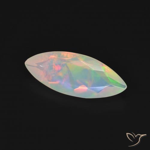 Opale Multicolore naturale da 1.09 ct, Taglio marquise, Trasparente