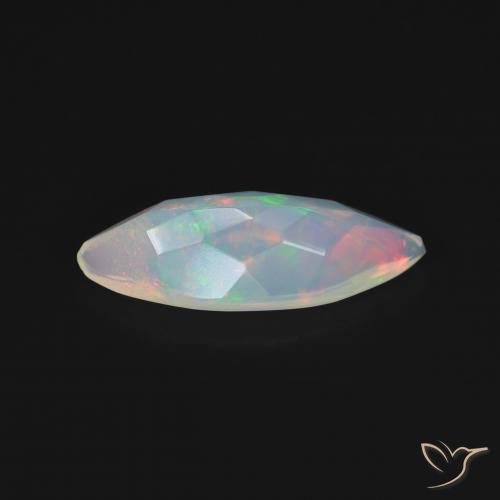 Opale Multicolore naturale da 1.09 ct, Taglio marquise, Trasparente