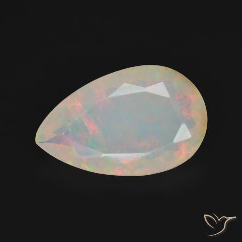 3.50ct Naturale Multicolore Opale, Forma a pera, Trasparente, Photo A