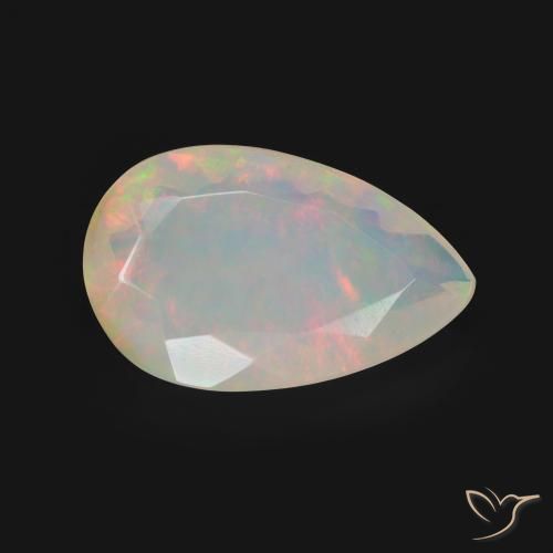 Opale Multicolore naturale da 3.50 ct, Forma a pera, Trasparente