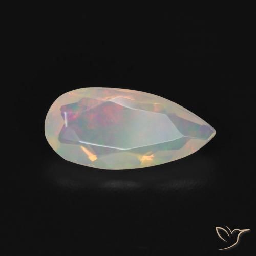 Opale Multicolore naturale da 0.76 ct, Forma a pera, Trasparente